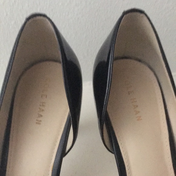 Cole Haan Black Leather D'Orsay Heels / Pumps - Picture 5 of 17